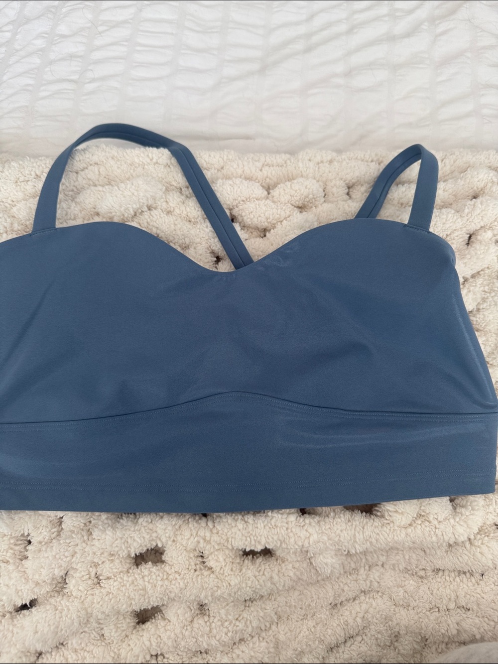 Spiritual Gangster Seamless Bralette in Slate Blue